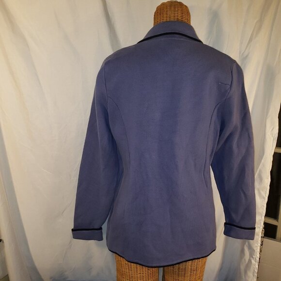 Women's BLAST Petite Blue 2-Piece Tank Top and Cardigan Set  - M - Picture 5 of 6